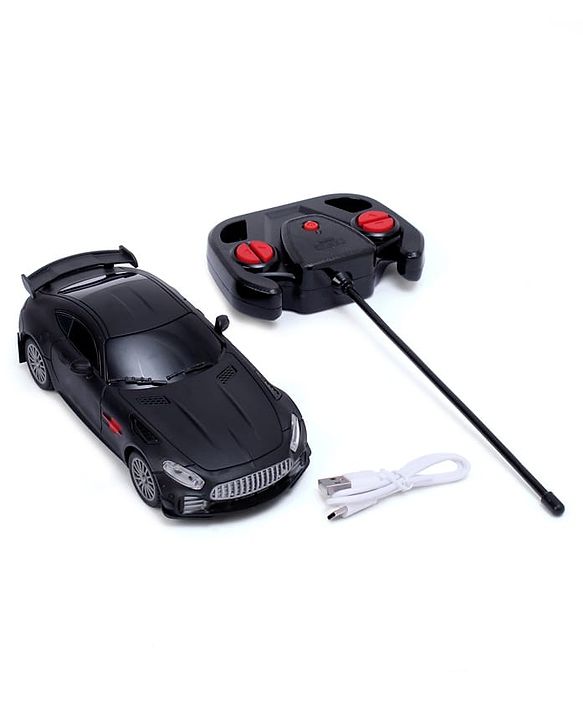 Babyhug  1:24 C-Type Rechargeable Remote Control Racing Car - Black| Gifting Option| Toy for 4+ years Boys & Girls| BIS Certified| 50ft Remote Range