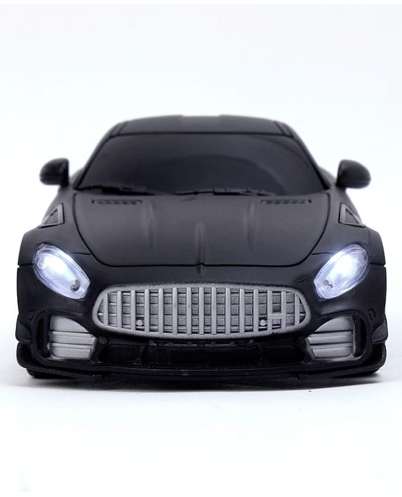 Babyhug  1:24 C-Type Rechargeable Remote Control Racing Car - Black| Gifting Option| Toy for 4+ years Boys & Girls| BIS Certified| 50ft Remote Range