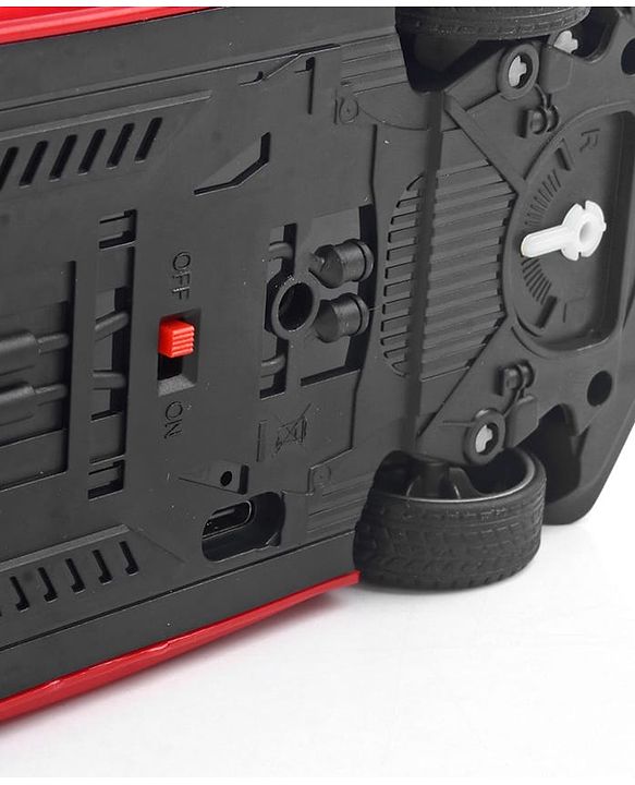 Babyhug  1:24 C-Type Rechargeable Remote Control Racing Car - Black| Gifting Option| Toy for 4+ years Boys & Girls| BIS Certified| 50ft Remote Range