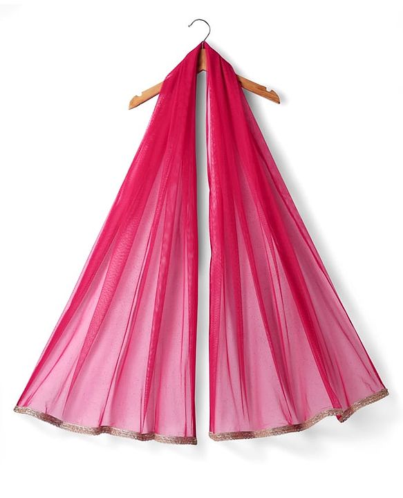 Pine Kids Woven Sleeveless Kurti Gharara Set with Dupatta & Floral Embroidery - Dark Pink