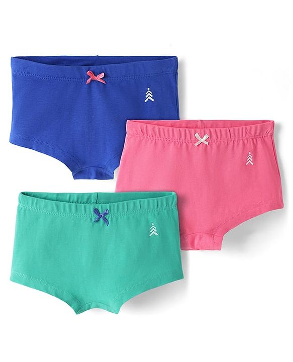 Pine Kids Cotton Elastane Knit Solid Colour Hipsters (Colour May Vary)