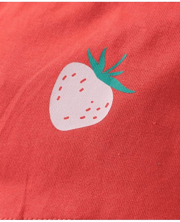 Pine Kids Cotton Elastane Knit Hipsters With Strawberry Print Pack of 3 (Color May Vary)