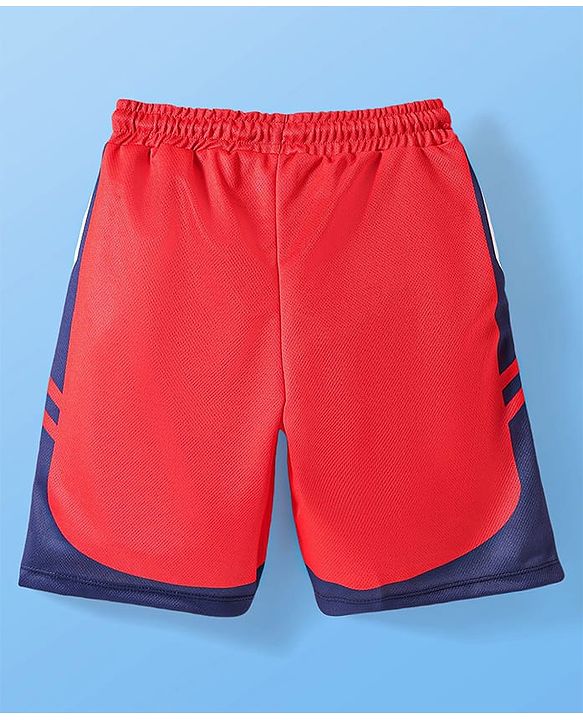 Pine Active Half Sleeves T-Shirt & Shorts With Soccer Print - White & Red