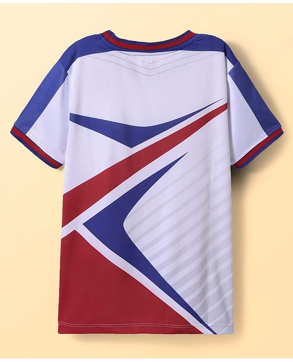 Pine Active Knit Half Sleeves Printed T-Shirt - White