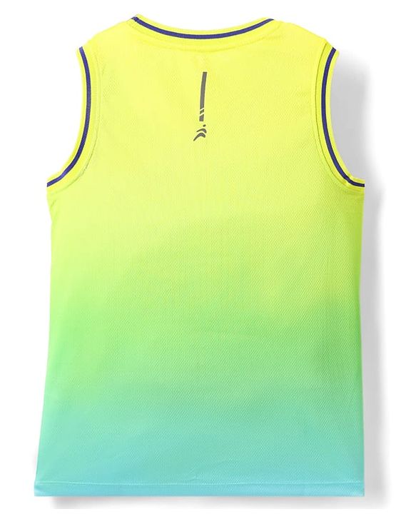 Pine Active Sleeveless T-Shirt With Text Print - Lime Green