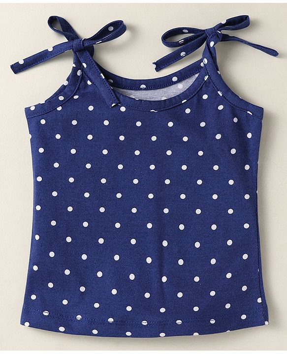 Babyhug 100% Cotton Single Jersey Knit Slips With Stripes & Floral Print Pack Of 3 - Red Navy Blue & White