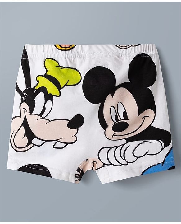 Babyhug Disney Single Jersey Knit Trunks With Mickey Mouse Graphics Pack of 3 - Multicolor
