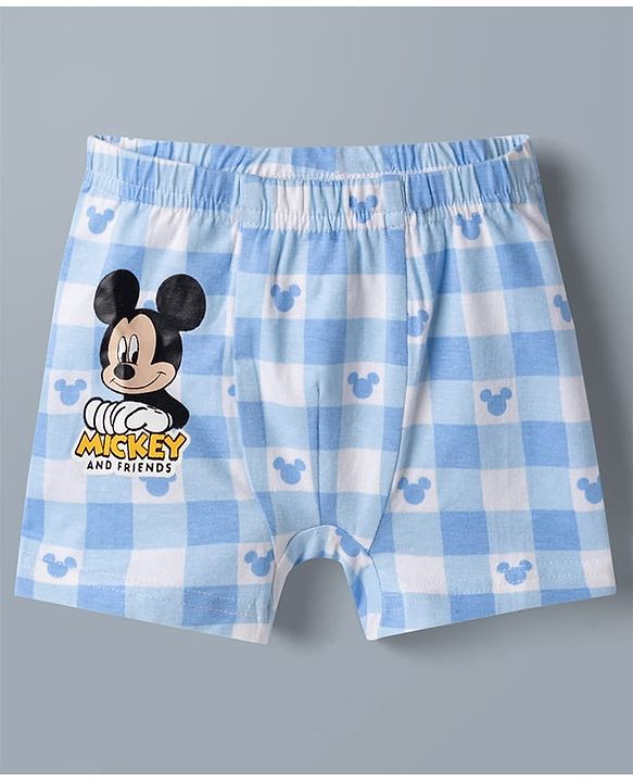 Babyhug Disney Single Jersey Knit Trunks With Mickey Mouse Graphics Pack of 3 - Multicolor