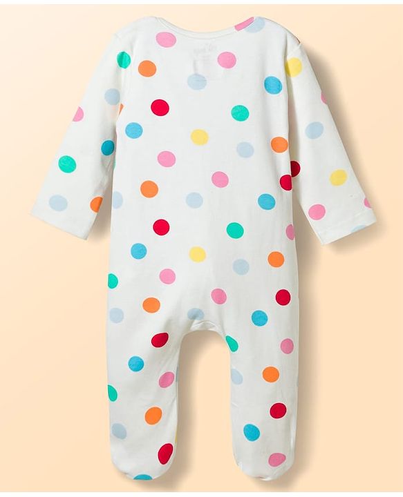 Babyhug Disney 100% Cotton Knit Full Sleeves Sleepsuits With Minnie Mouse Family Graphics Pack Of 2-Multicolor
