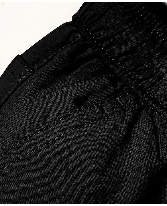 Babyhug Cotton Woven Solid Coloured Shorts - Black