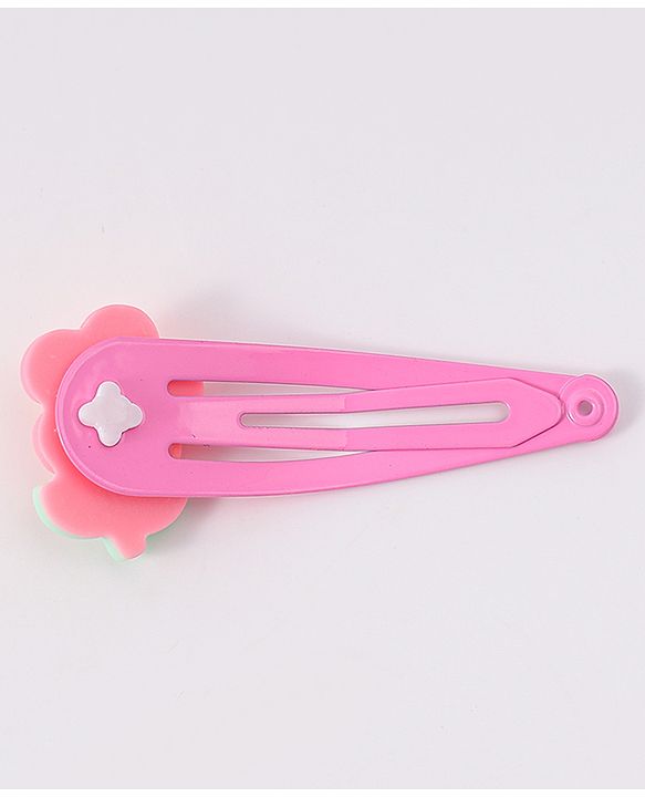 Babyhug Snap Clips with Floral Applique Pack of 6 - Multicolor