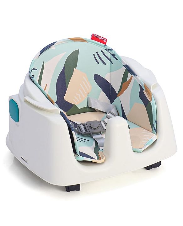 Babyhug 4 in 1 Convertible High Chair with Adjustable Height & Comfortable Seat - White