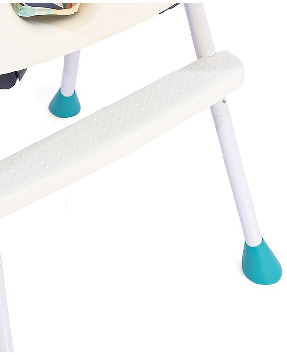 Babyhug 4 in 1 Convertible High Chair with Adjustable Height & Comfortable Seat - White