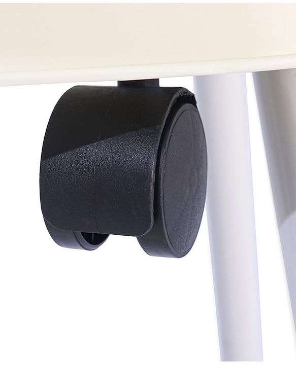 Babyhug 4 in 1 Convertible High Chair with Adjustable Height & Comfortable Seat - White