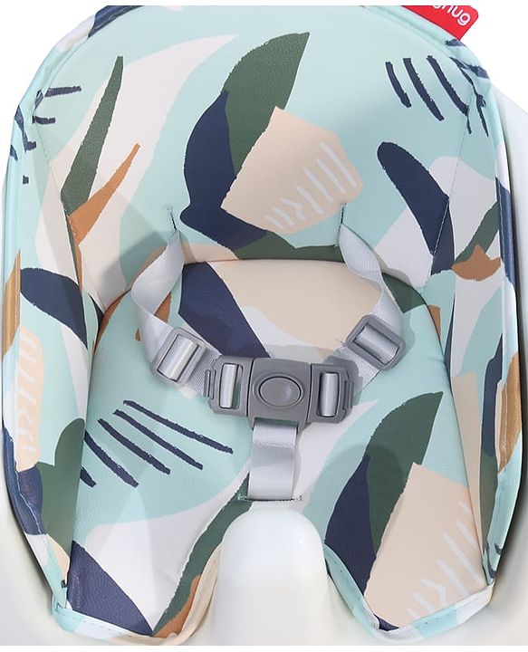 Babyhug 4 in 1 Convertible High Chair with Adjustable Height & Comfortable Seat - White