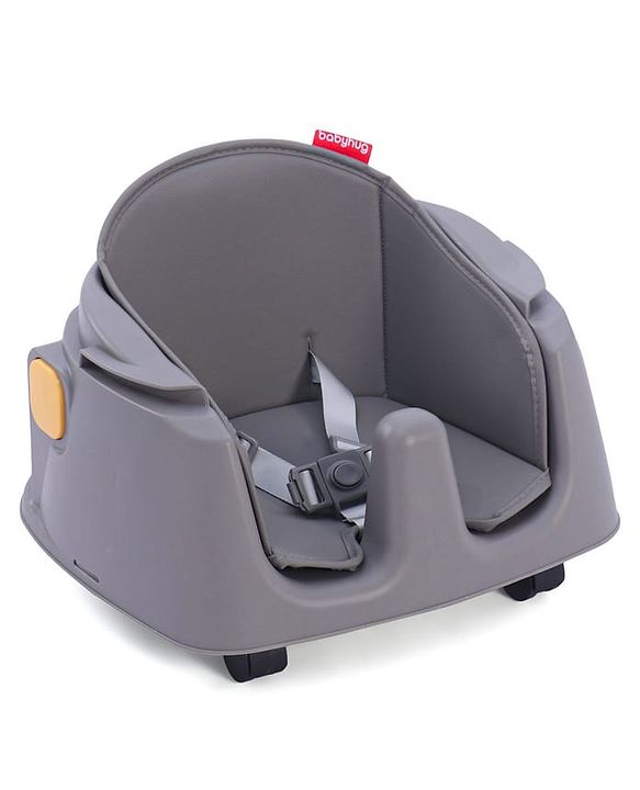 Babyhug 4 in 1 Convertible High Chair with Adjustable Height & Comfortable Seat - White
