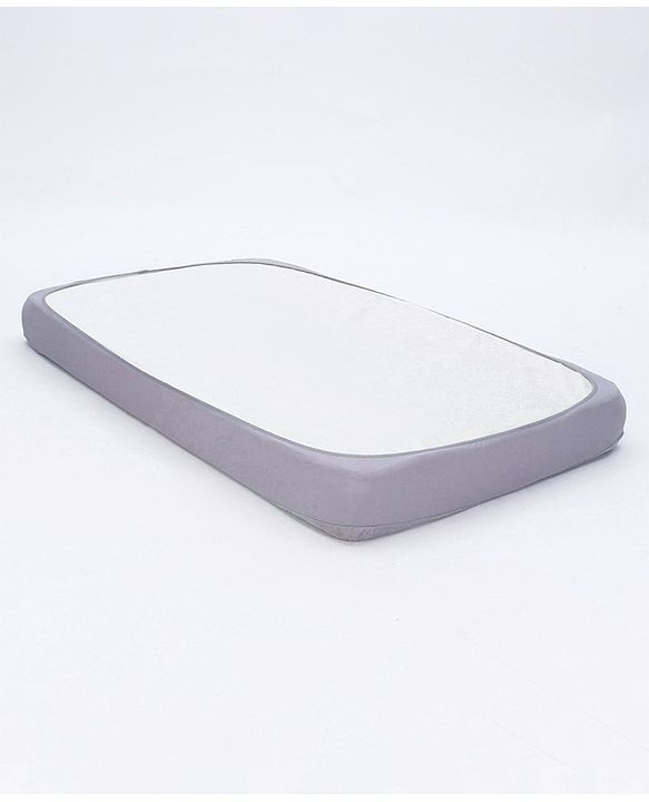 Babyhug 100% Cotton Waterproof Fitted Mattress Protector Cover - Grey