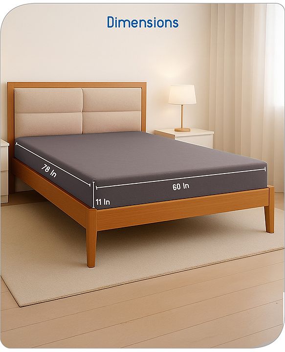 Babyhug 100% Cotton Waterproof Fitted Mattress Protector Cover - Grey