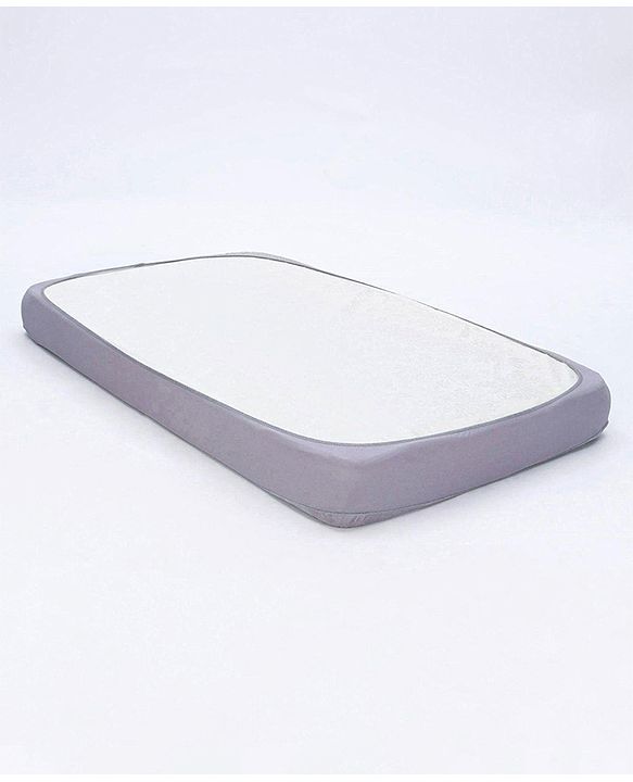 Babyhug 100% Cotton Waterproof Fitted Mattress Protector Cover - Grey