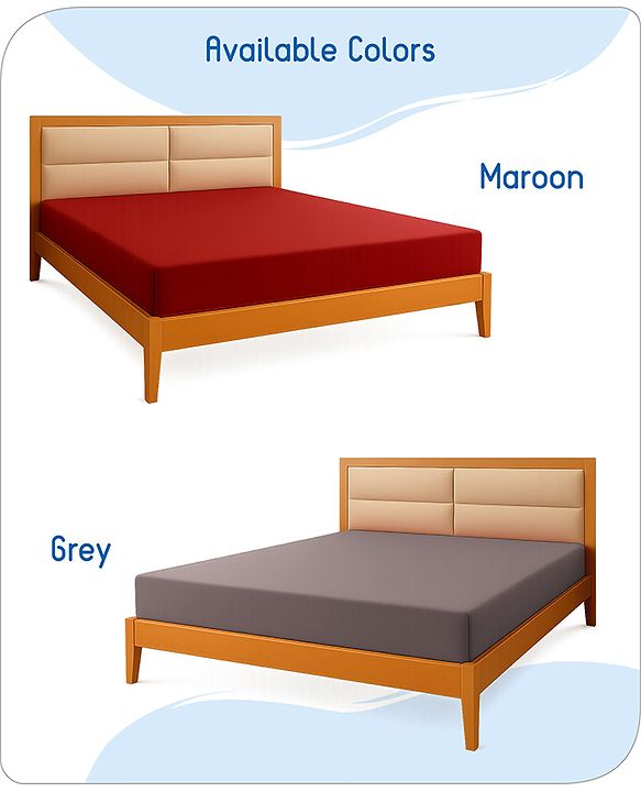 Babyhug 100% Cotton Waterproof Fitted Mattress Protector Cover - Grey