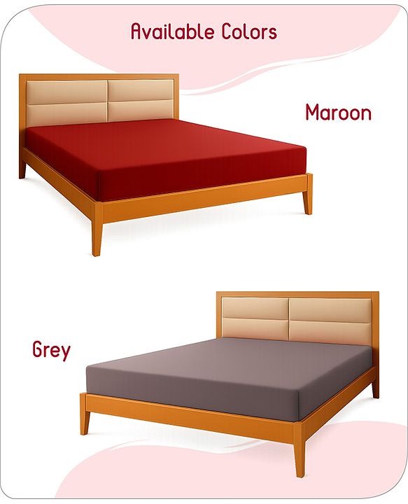 Babyhug 100% Cotton Waterproof Fitted Mattress Protector Cover - Maroon