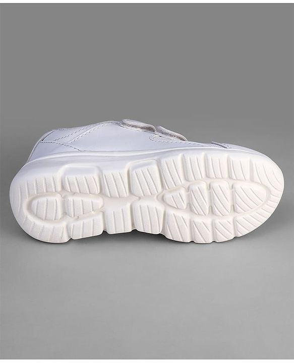Pine Kids Velcro Closure School Shoes - White