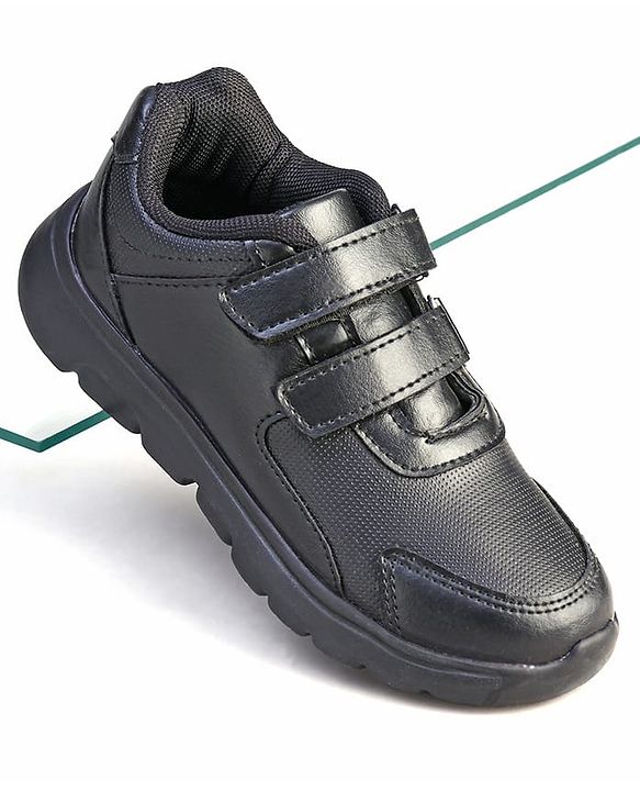 Pine Kids Velcro Closure School Shoes - Black