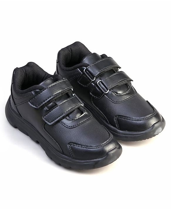 Pine Kids Velcro Closure School Shoes - Black