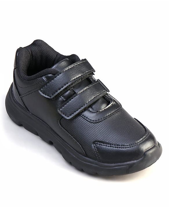 Pine Kids Velcro Closure School Shoes - Black