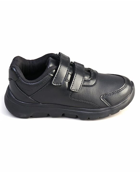 Pine Kids Velcro Closure School Shoes - Black