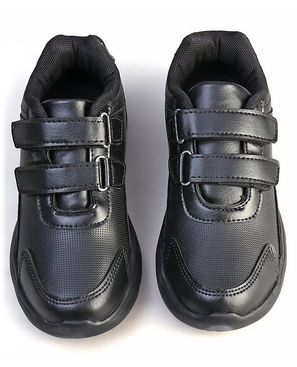 Pine Kids Velcro Closure School Shoes - Black