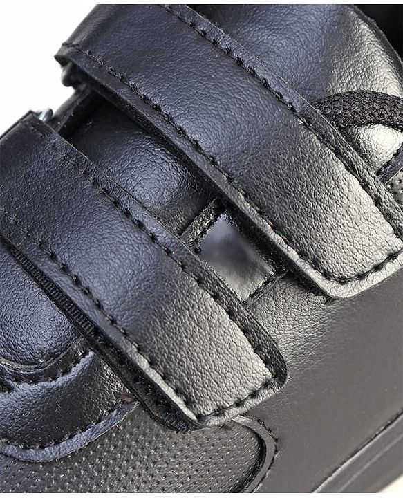 Pine Kids Velcro Closure School Shoes - Black