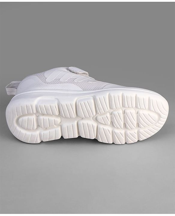 Pine Kids Velcro Closure School Shoes - White