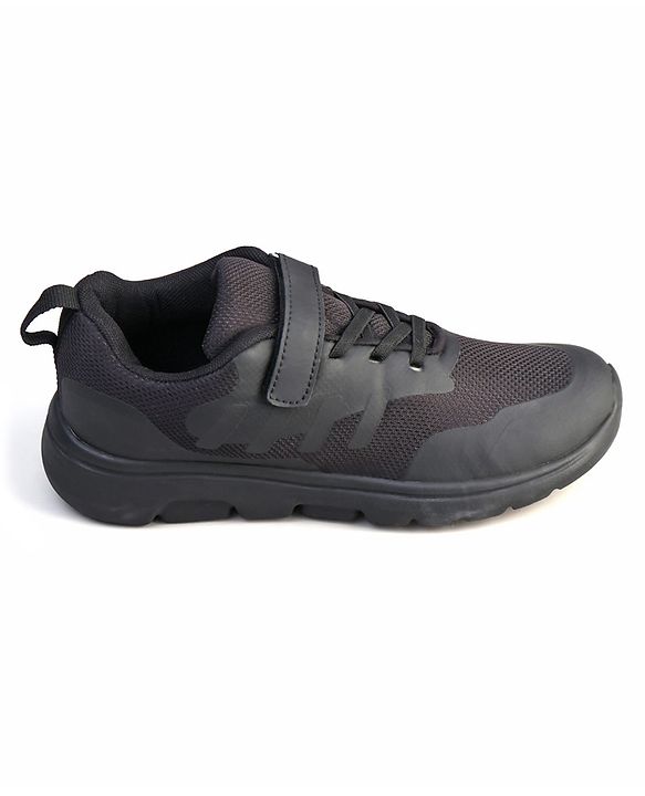 Pine Kids Velcro Closure School Shoes - Black