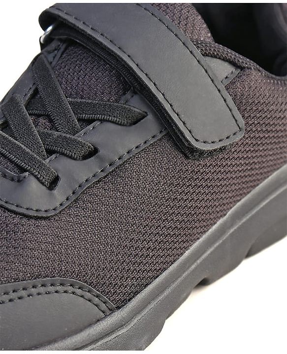 Pine Kids Velcro Closure School Shoes - Black