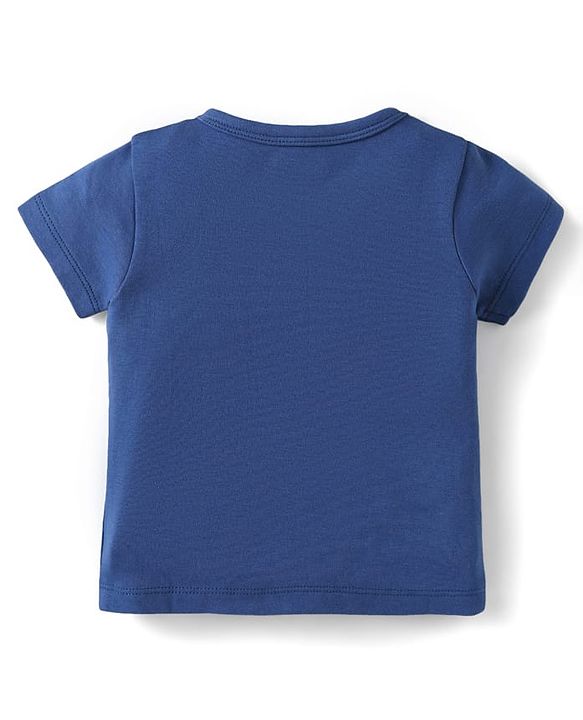 Babyhug 100% Cotton Interlock Knit Front Open jhabla With Animal Print Pack Of 3 - Navy Blue & Yellow
