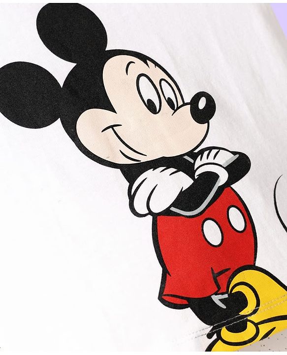 Babyhug Disney Single Jersey Knit Half Sleeves Shirt & T-Shirt With Mickey Mouse Print - Multicolor