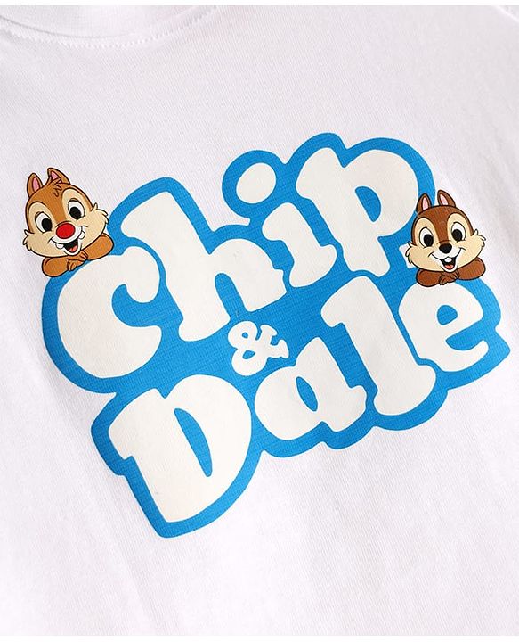 Babyhug Disney Cotton Knit Half Sleeves Shirt & T-Shirt With Chip N' Dale Print - Navy Blue