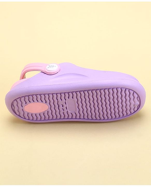 Pine Kids Clogs with Back Strap - Purple & Pink