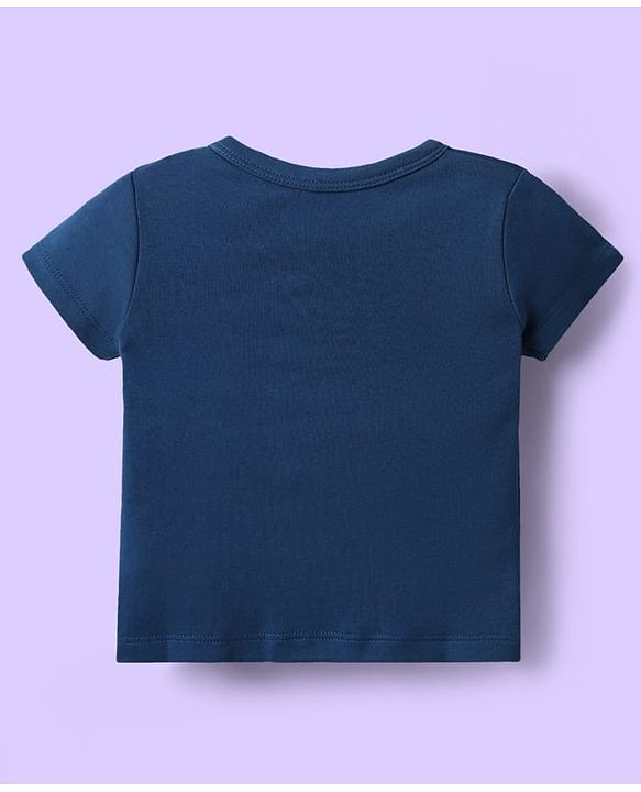 Babyhug 100% Cotton Antibacterial Half Sleeves Front Open jhabla With Stripes & Animal Print Pack Of 3 - Navy Blue & White