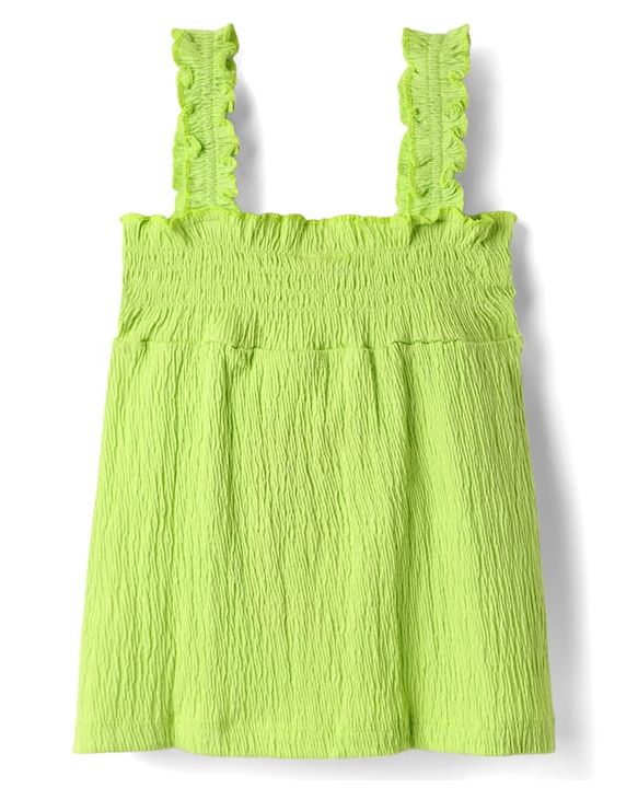 Babyhug Single Jersey Knit Sleeveless Solid Color Top & Shorts Set with Bow Applique & Strawberry Patch - Light Green