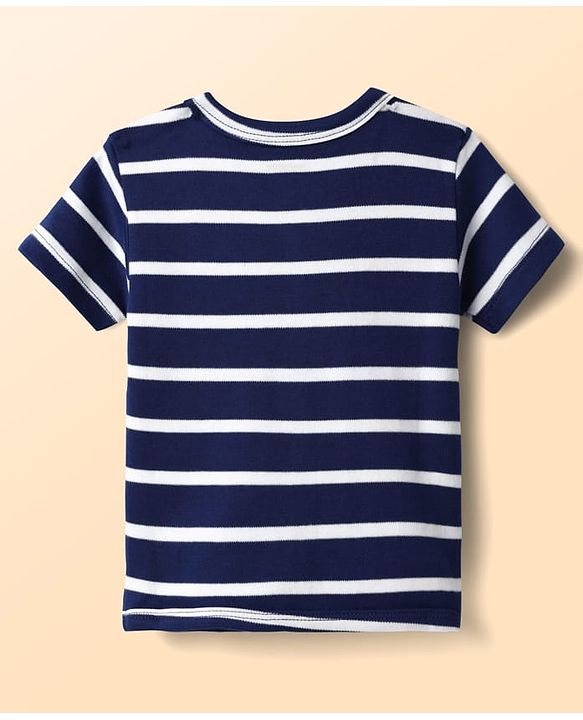 Babyhug 100% Cotton Antibacterial Front Open Half Sleeves Jhablas With Stripes & Nautical Theme Print Pack Of 3 - Multicolour