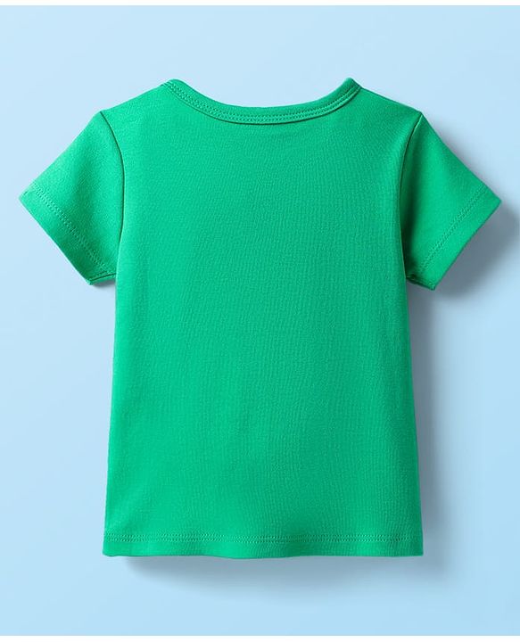 Babyhug 100% Cotton Interlock Knit Half Sleeves Front Open jhabla with Animal Print Animal Print Pack of 3 - Green White & Blue