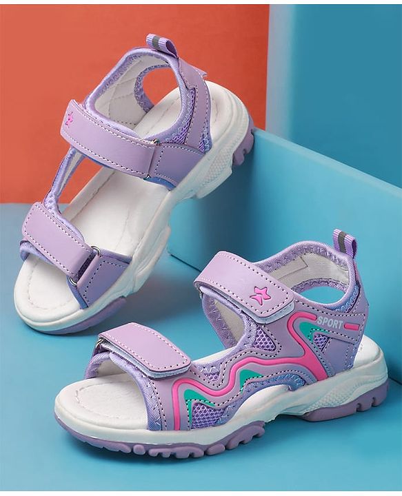 Cute Walk by Babyhug Sandals with Velcro Closure - Purple