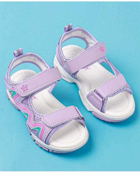 Cute Walk by Babyhug Sandals with Velcro Closure - Purple