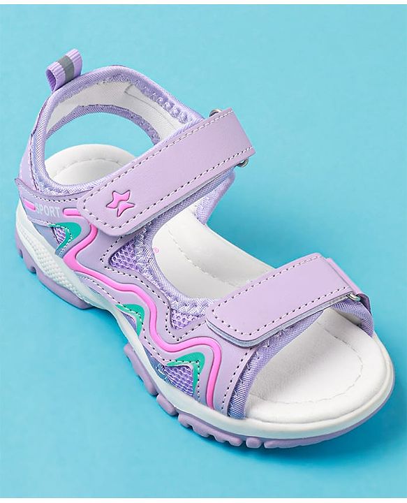 Cute Walk by Babyhug Sandals with Velcro Closure - Purple