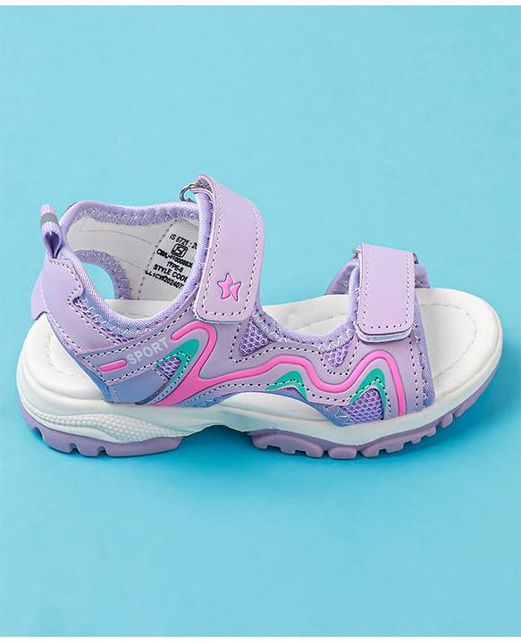 Cute Walk by Babyhug Sandals with Velcro Closure - Purple