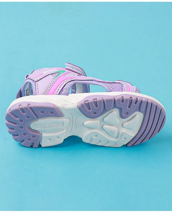 Cute Walk by Babyhug Sandals with Velcro Closure - Purple