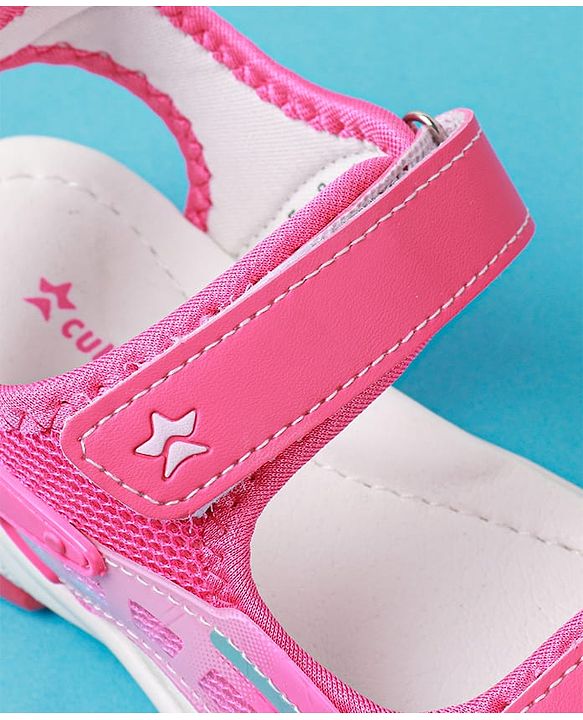 Cute Walk by Babyhug Solid Colour & Velcro Closure Sandals - Purple