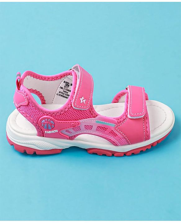 Cute Walk by Babyhug Solid Colour & Velcro Closure Sandals - Purple
